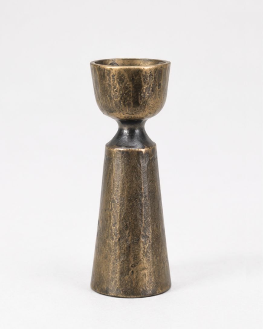 Foundry Hand-Forged Iron Candle Stand