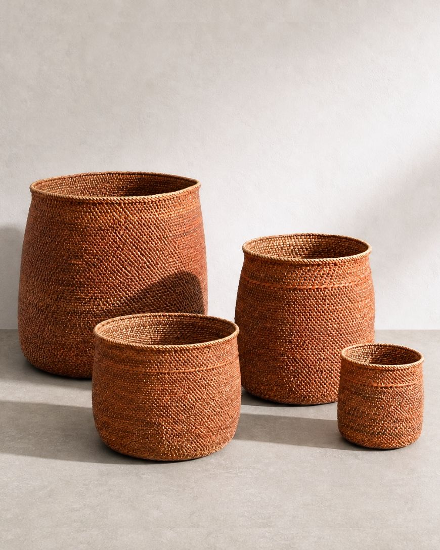 Handwoven Auburn Iringa Basket | Tanzania