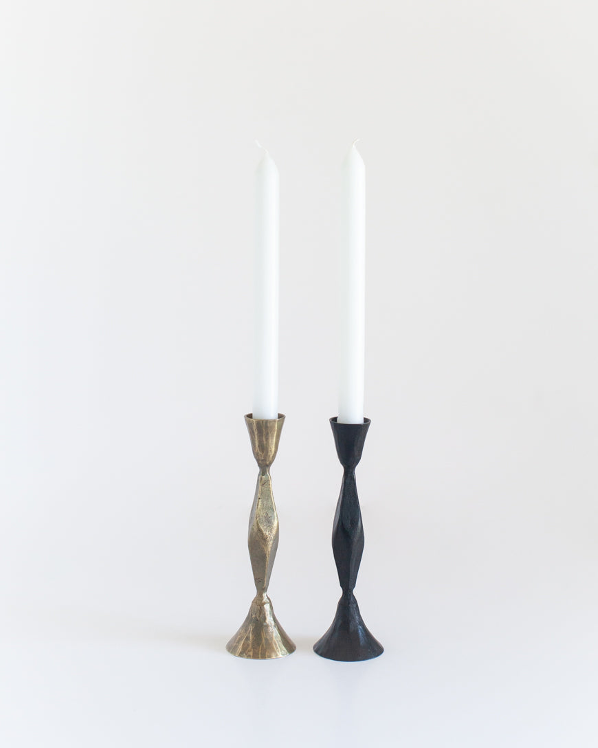 High Diamond Hand-Forged Iron Candle Stand