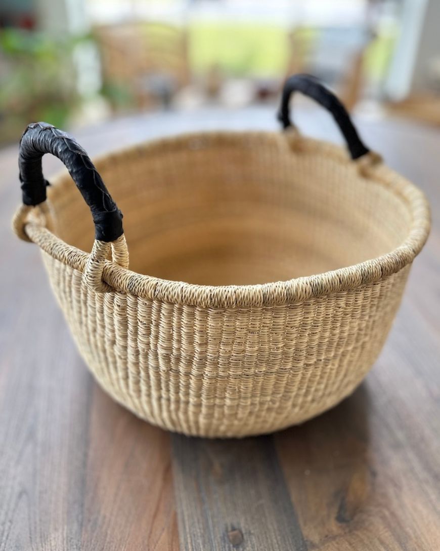 Handwoven African Catch-All Basket - Natural