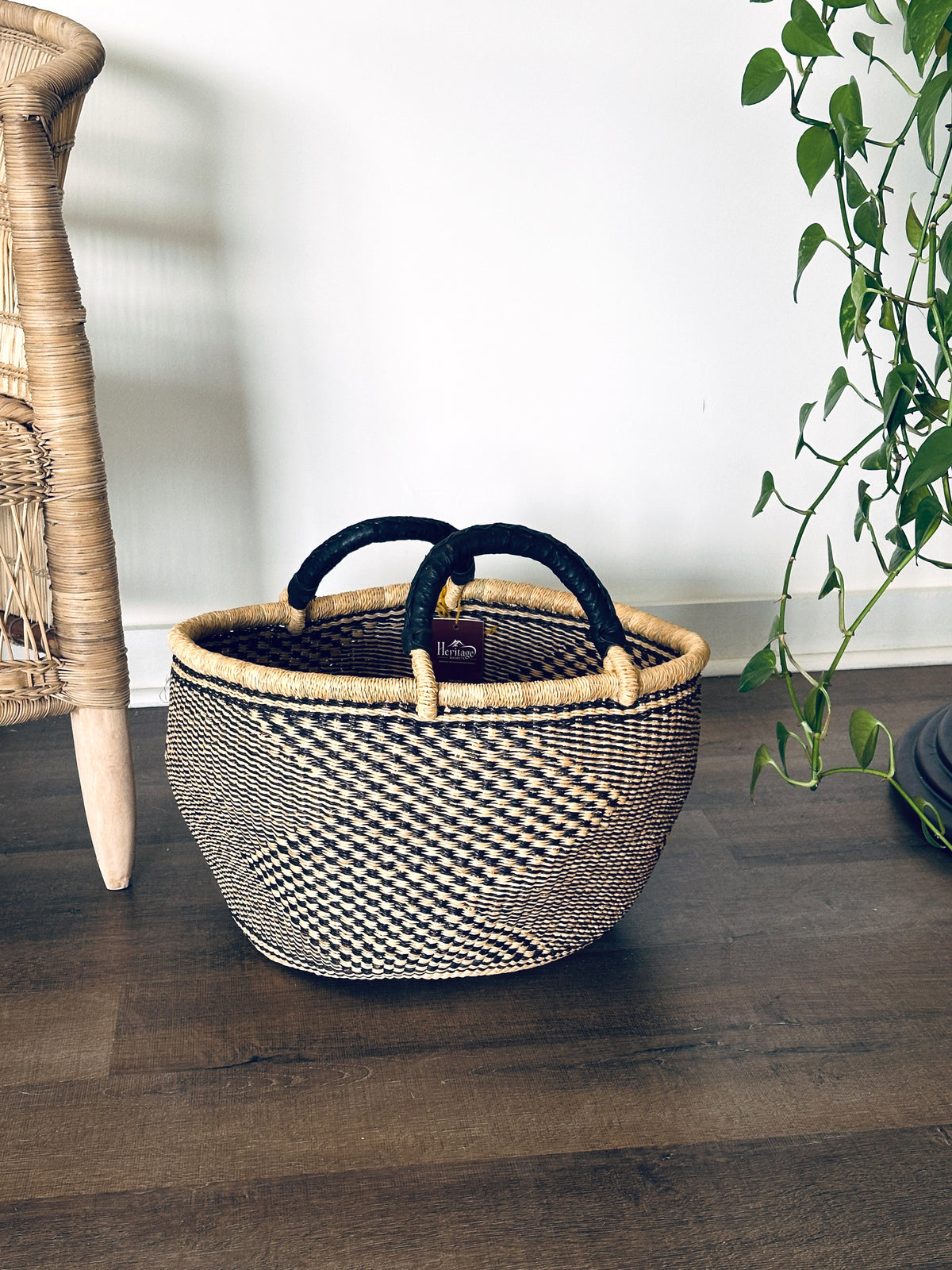 Handwoven African Catch-All Basket – Heritage Weave