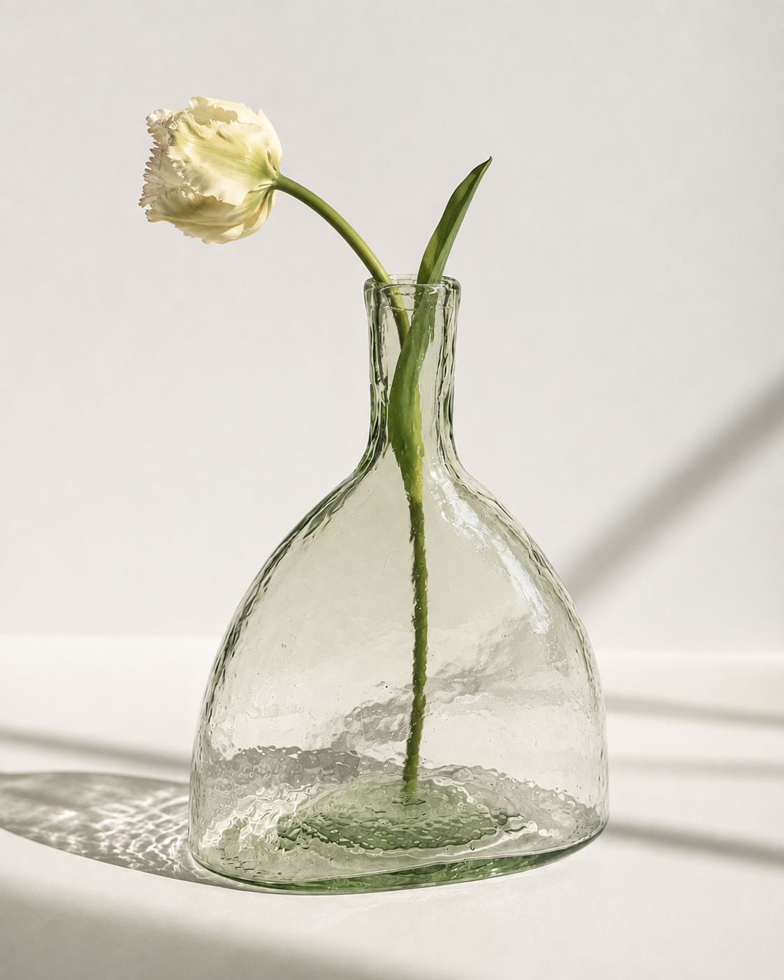 Hearth Handblown Hammered Bud Vase