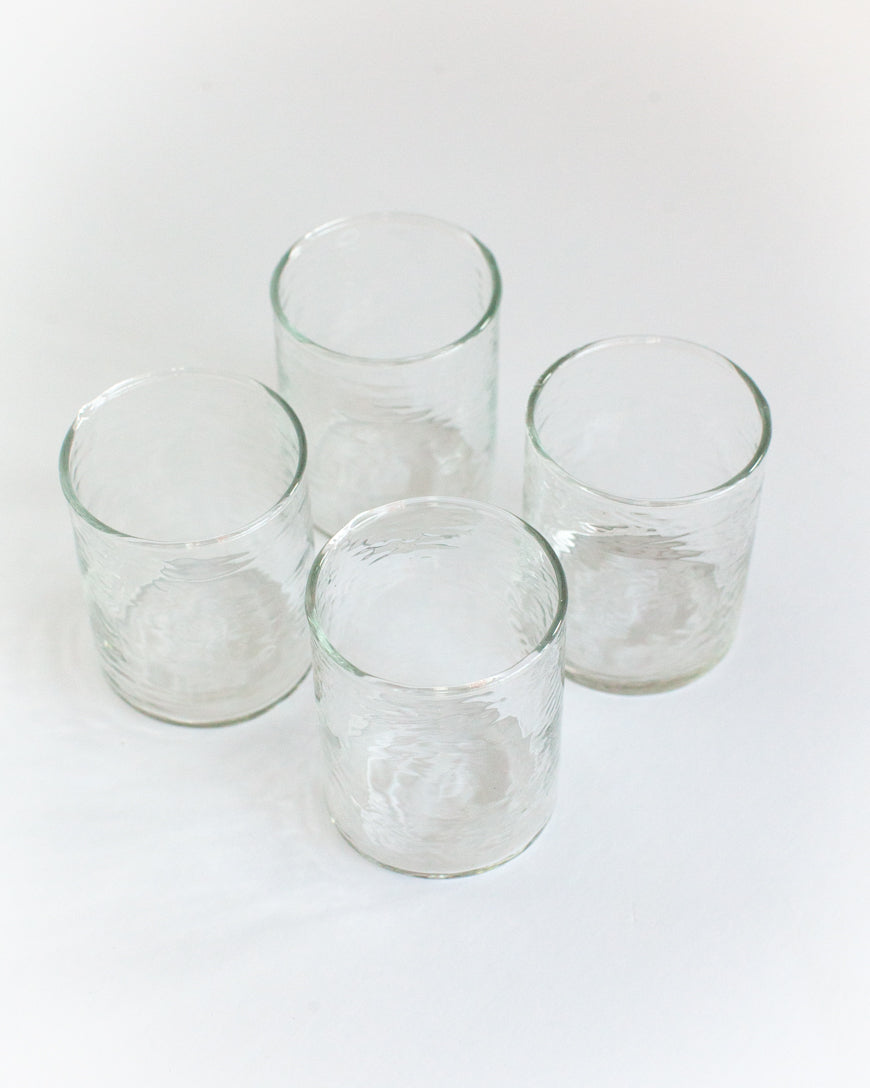 Handblown Hammered Glasses | Set of 4