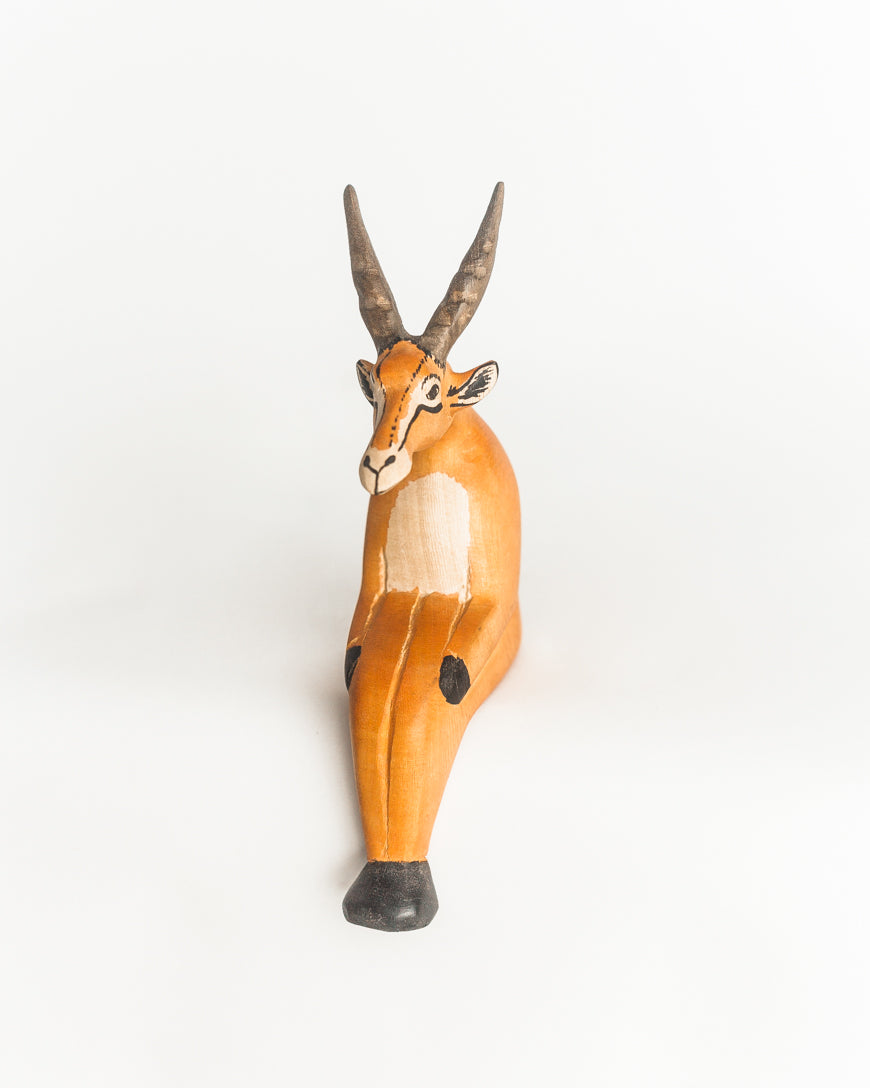Hand-carved Impala Shelf Sitter