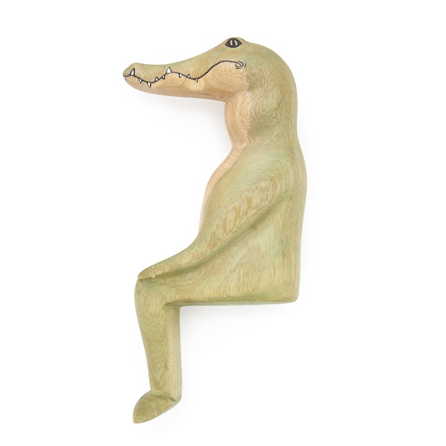 Hand-carved Gator Shelf Sitter