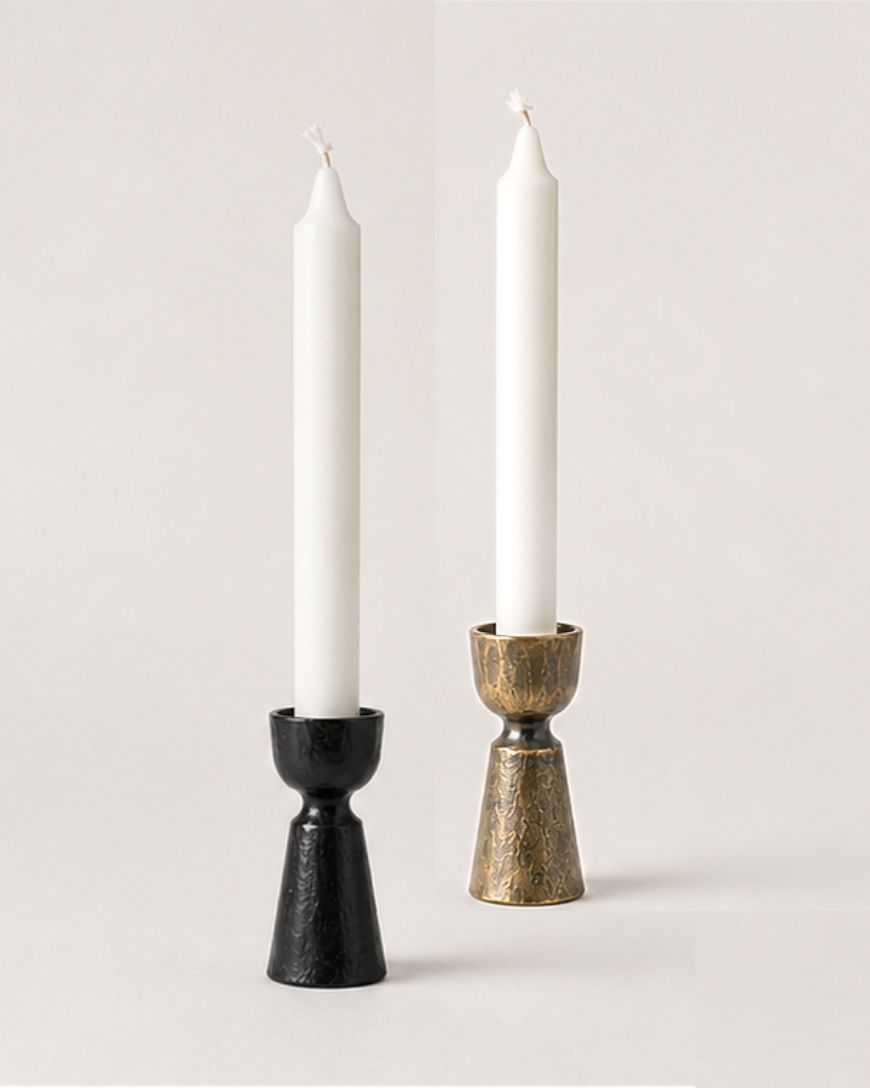 Foundry Hand-Forged Iron Candle Stand