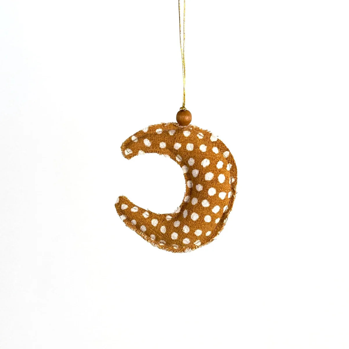 African Batik Ochre Christmas Ornaments – Set of 4