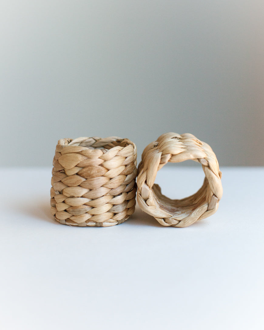 water hyacinth napkin rings