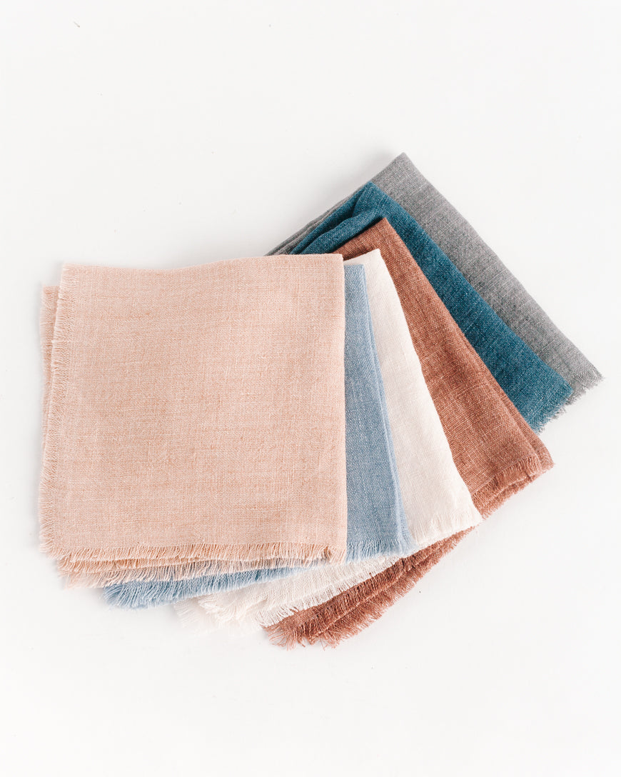 Stone Washed Linen Dinner Napkins  Wholesale Table Linens – Creative Women