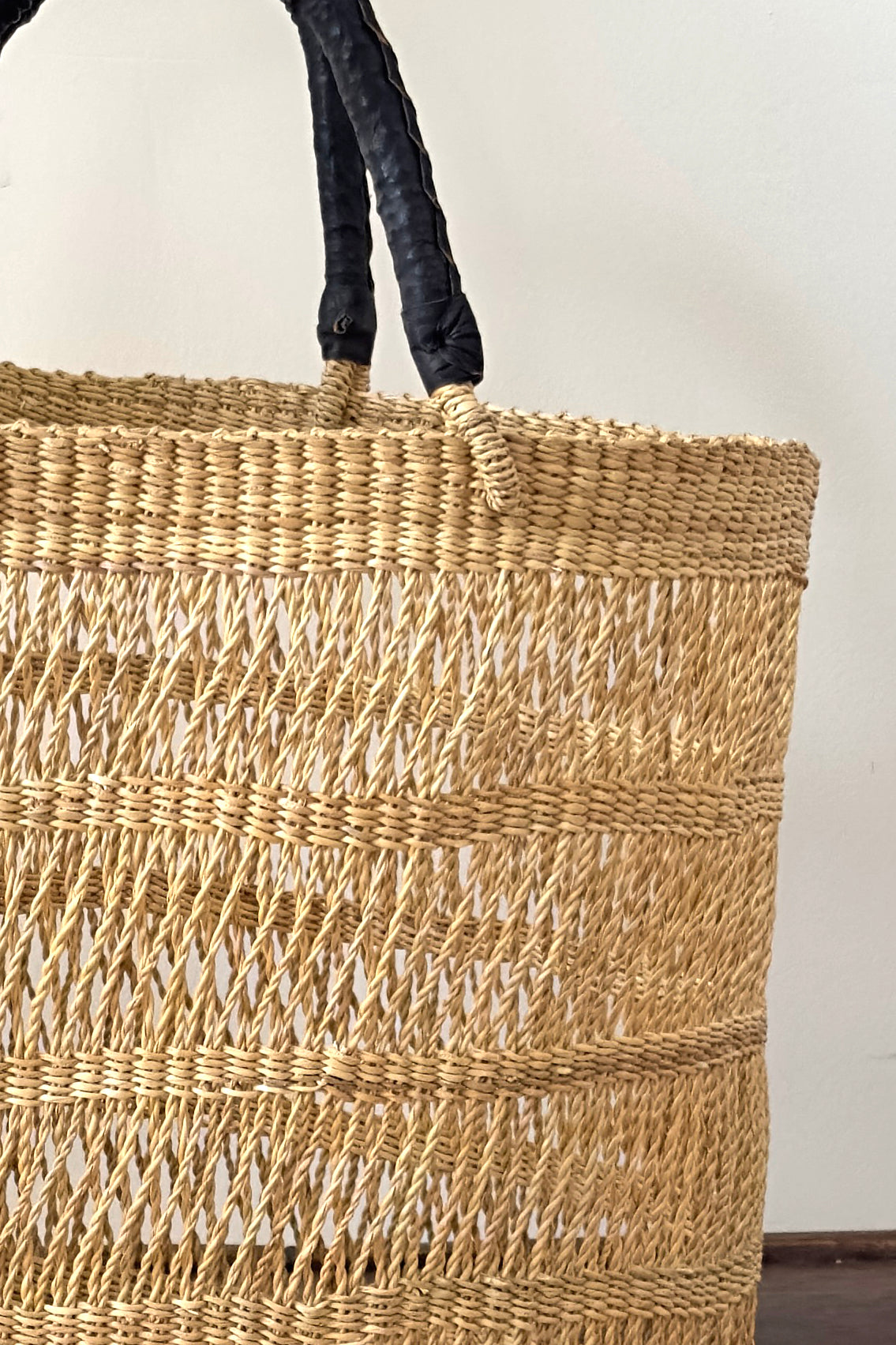 Handwoven African Market Tote Bag – Natural