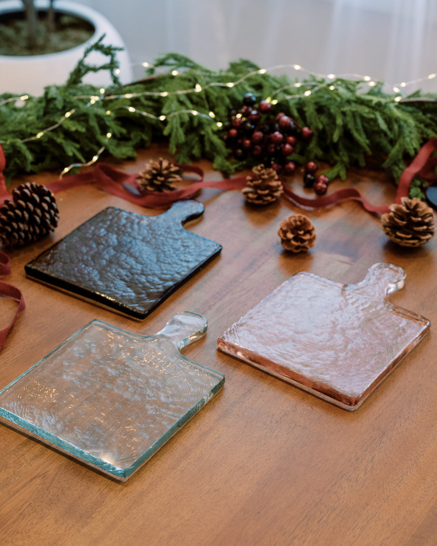 Hammered Glass Serving Boards