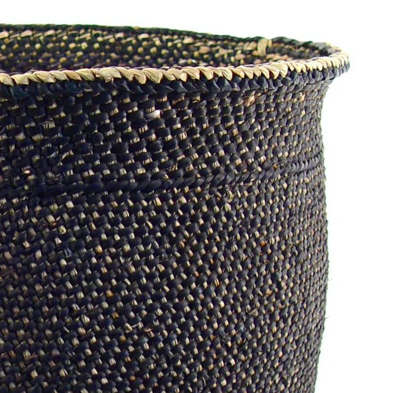 Handwoven Natural & Black Iringa Baskets | Tanzania