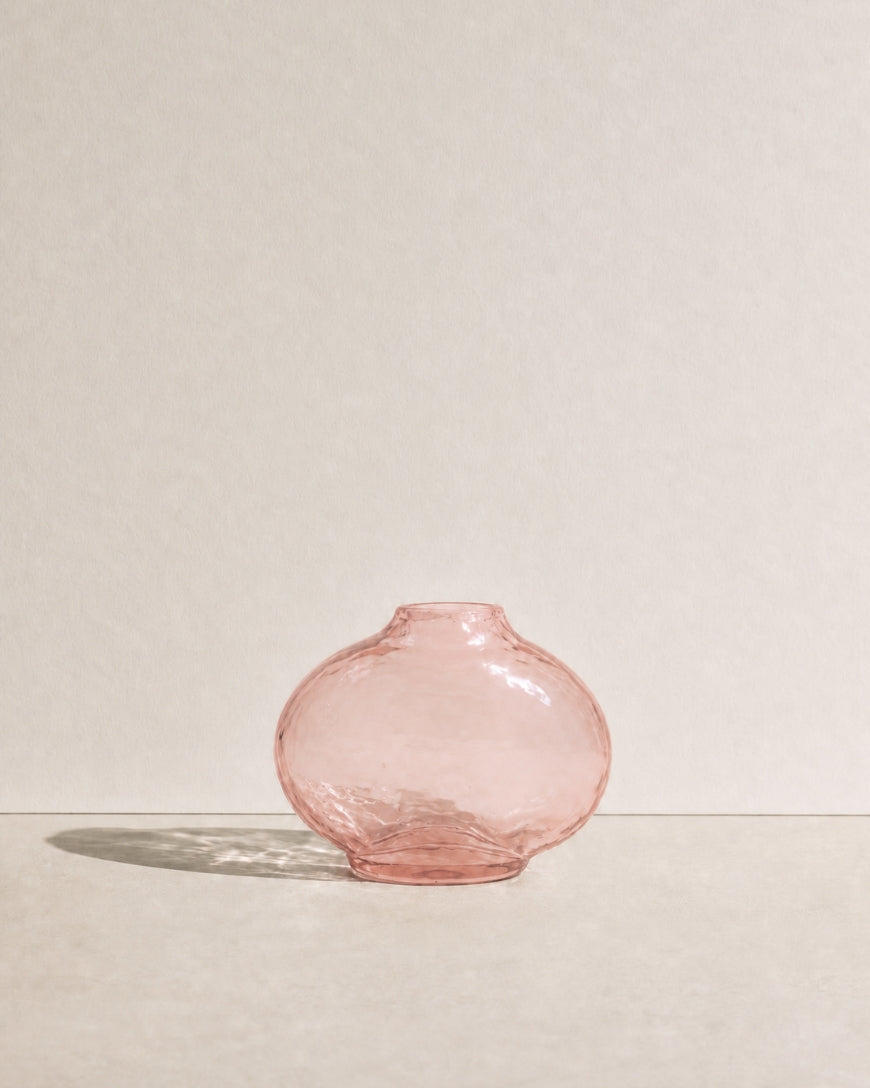 Pebble Handblown Hammered Bud Vase