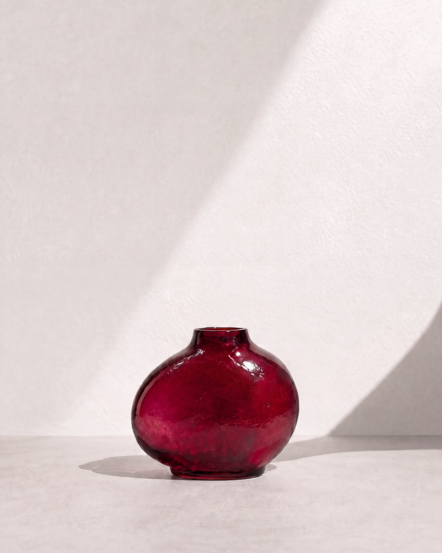 Pebble Handblown Hammered Bud Vase