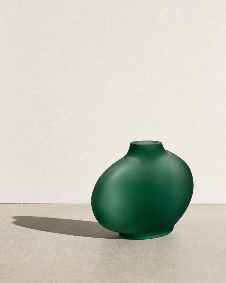 Pebble Handblown Hammered Bud Vase