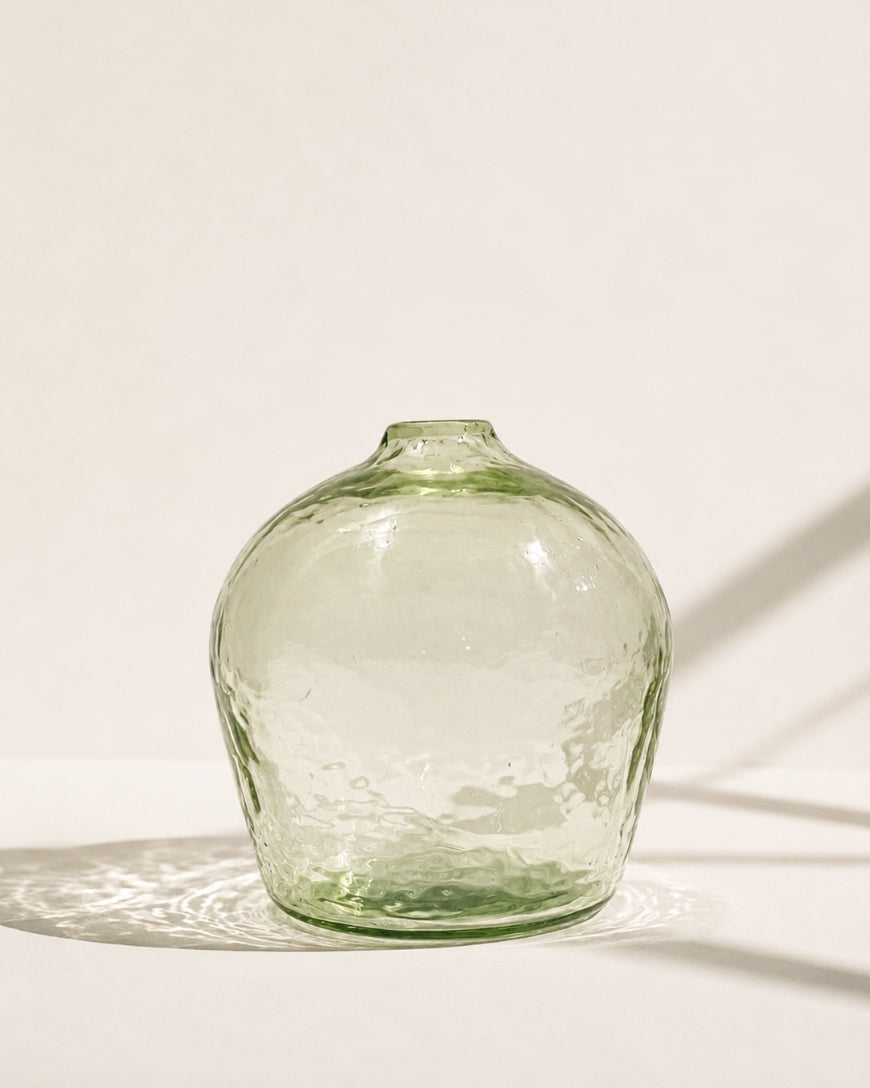 Bloom Handblown Hammered Bud Vase