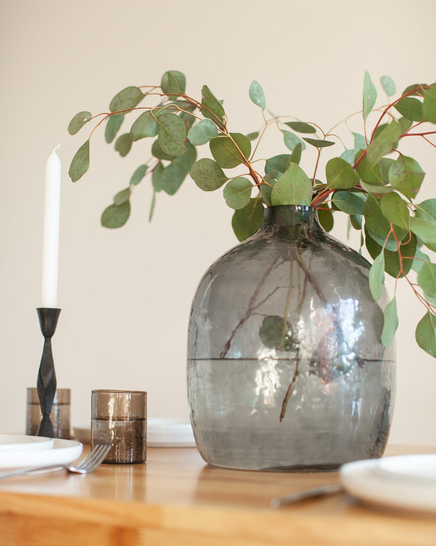 Handblown Hammered Glass Hebron Vase