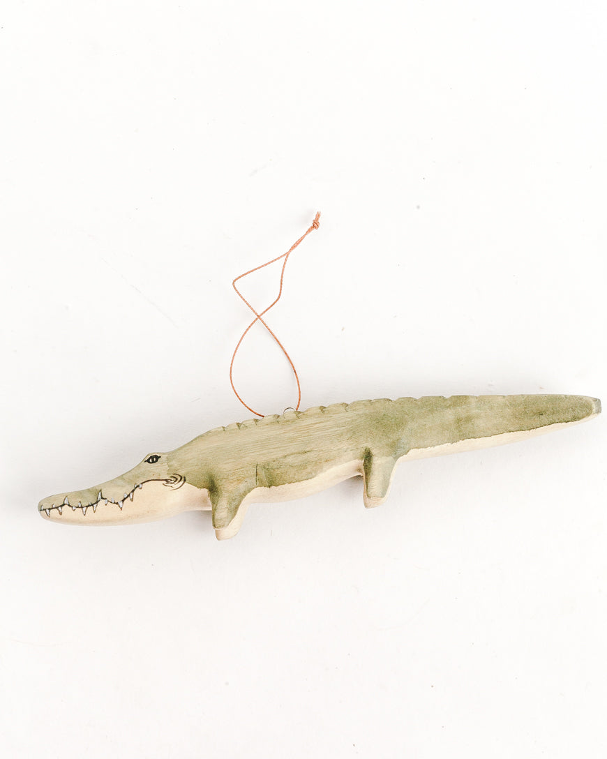 Hand-Carved Gator Ornament