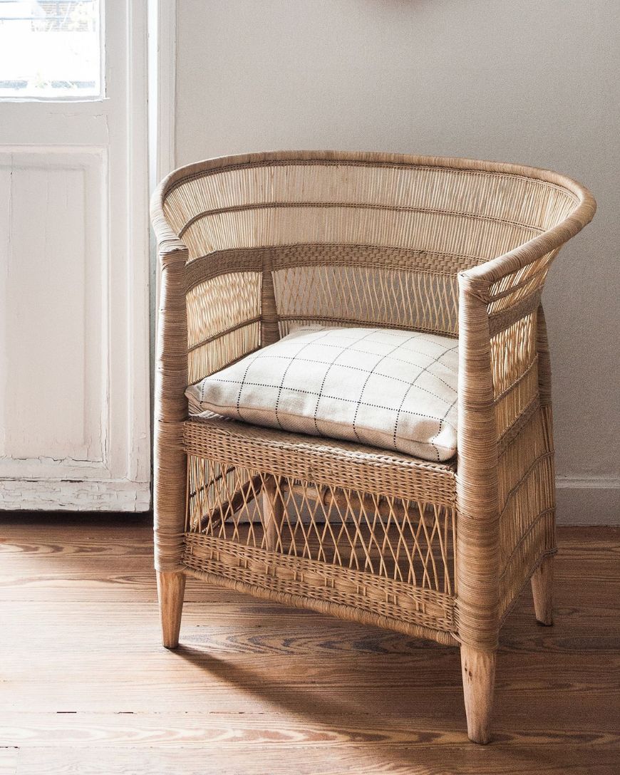 Handcrafted Malawi Cane Accent Chair