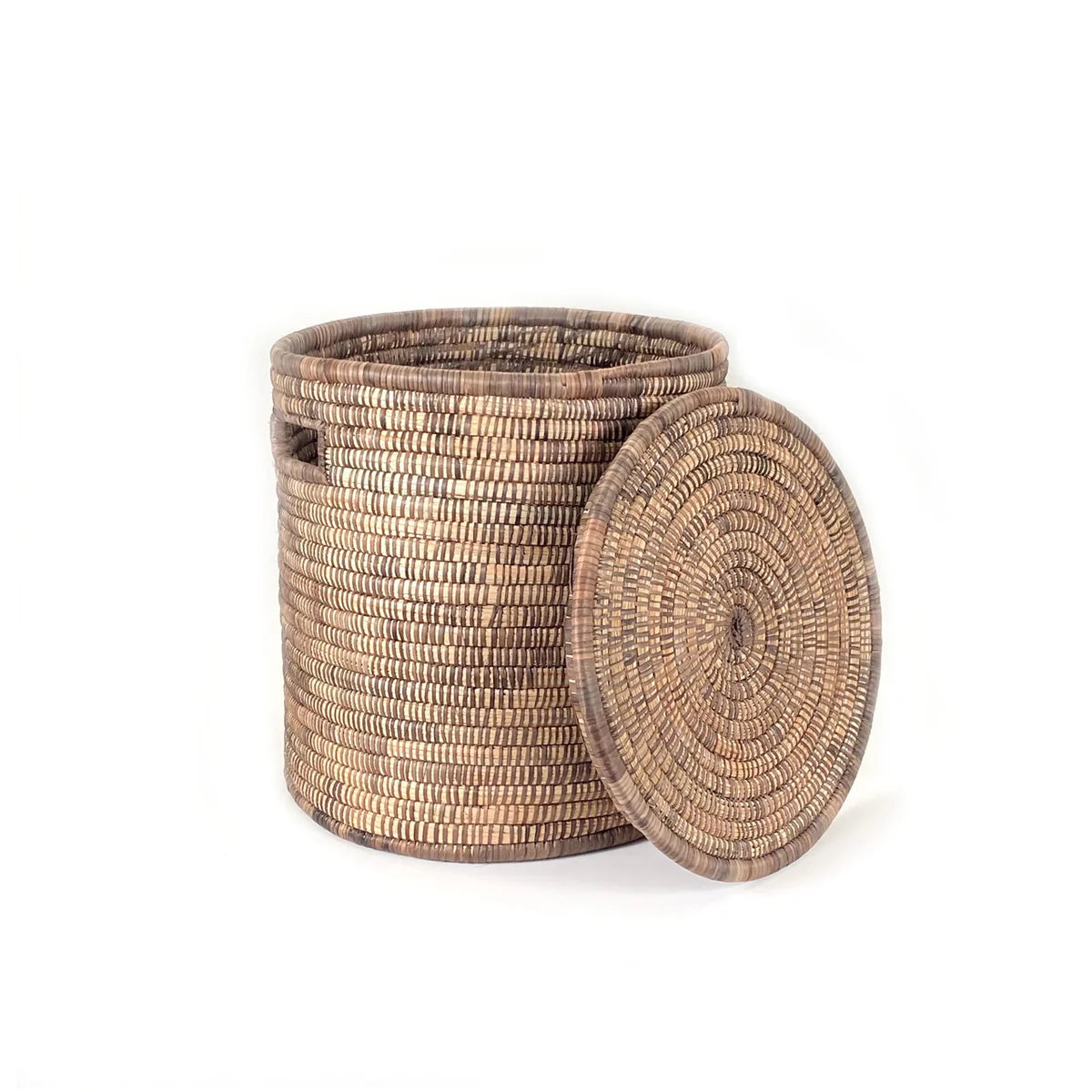 Lidded Floor Baskets | Brown | Malawi
