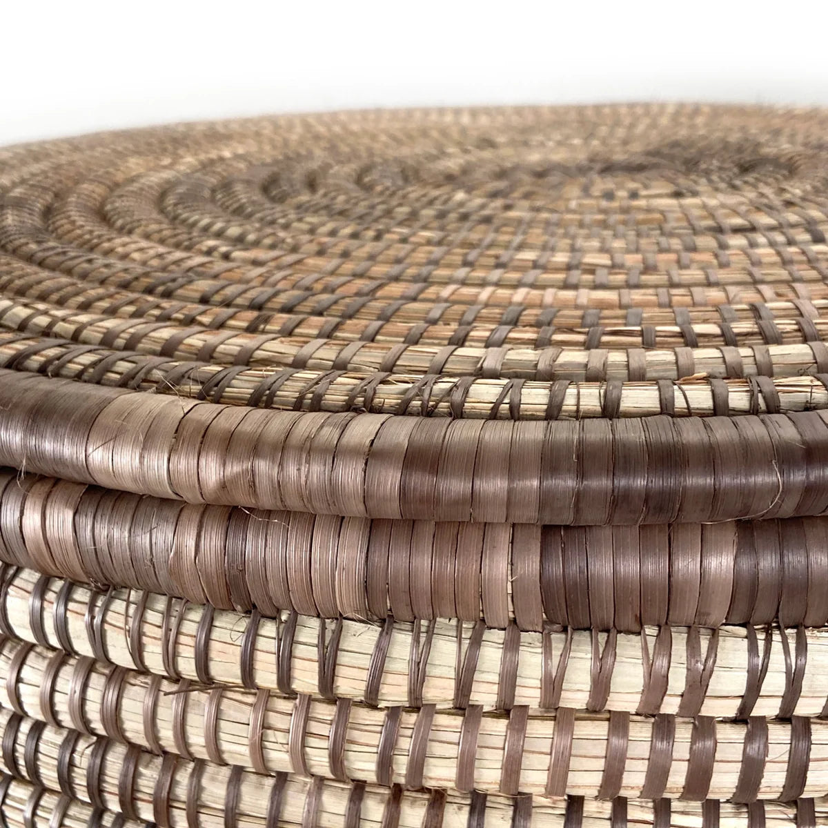 Lidded Floor Baskets | Brown | Malawi