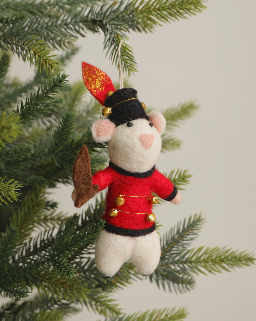 Soldier Mouse Felt Ornament
