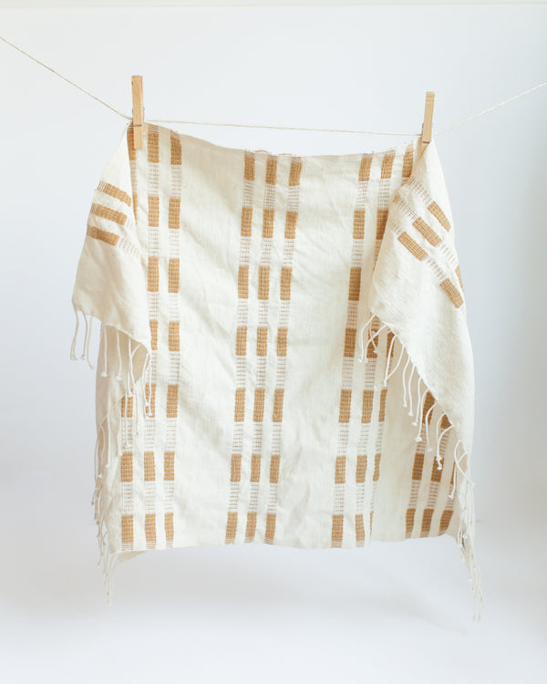 Red - Handloom Cotton Natural Dyed Hand Block Bagh Print Towel 63