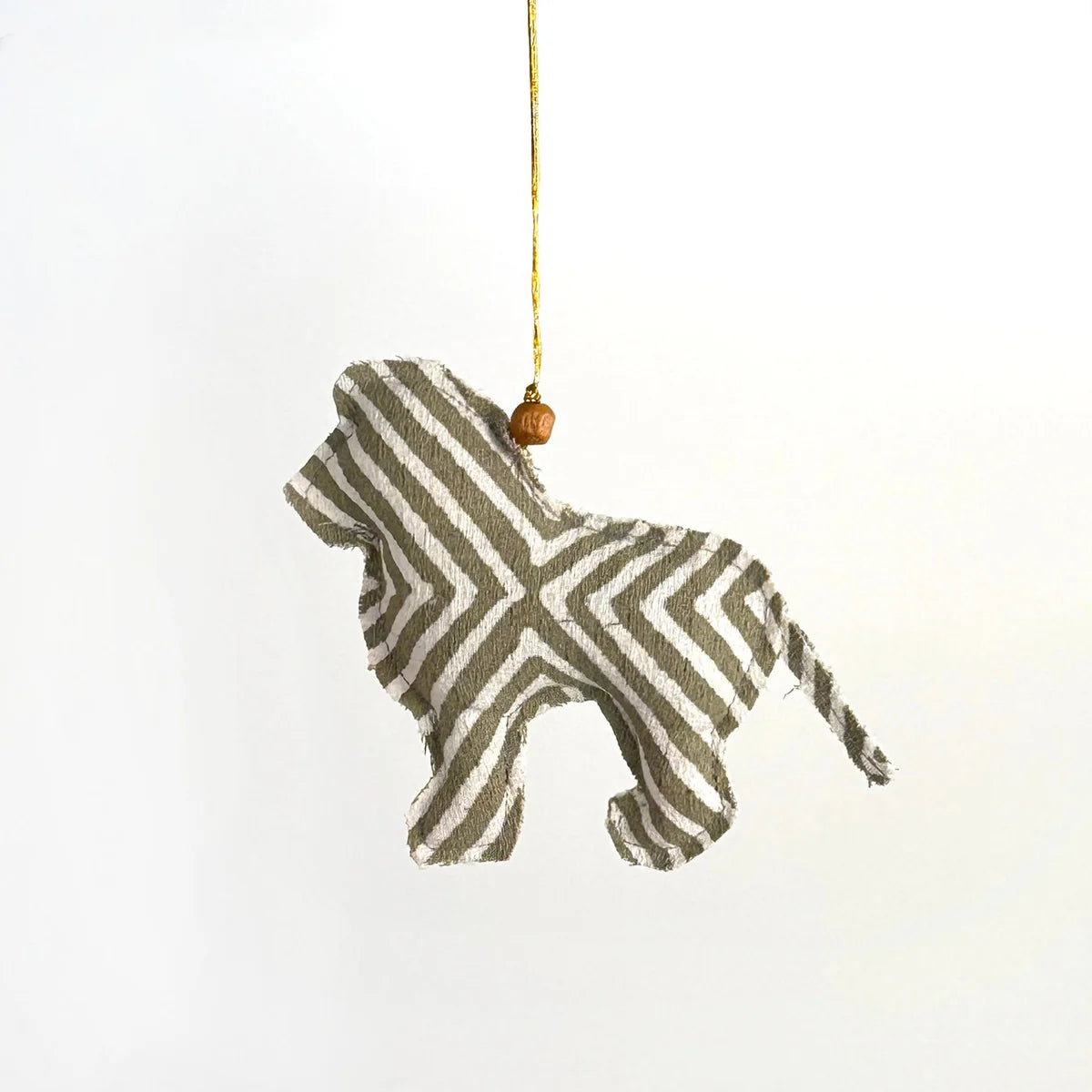 African Batik Safari Animal Christmas Ornaments – Set of 4