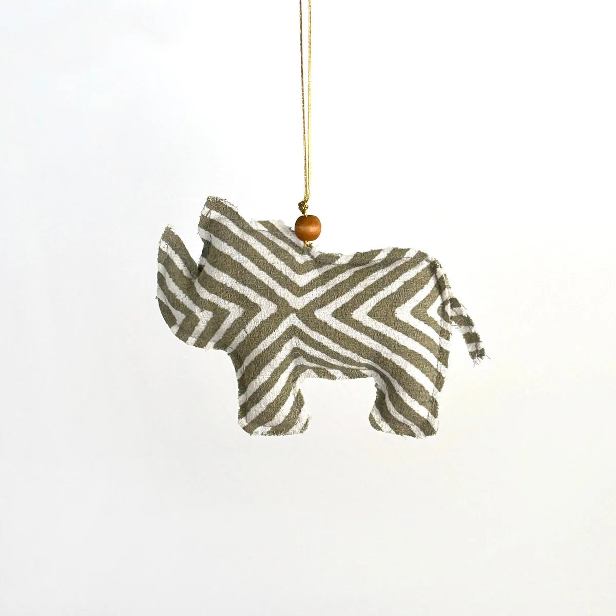 African Batik Safari Animal Christmas Ornaments – Set of 4