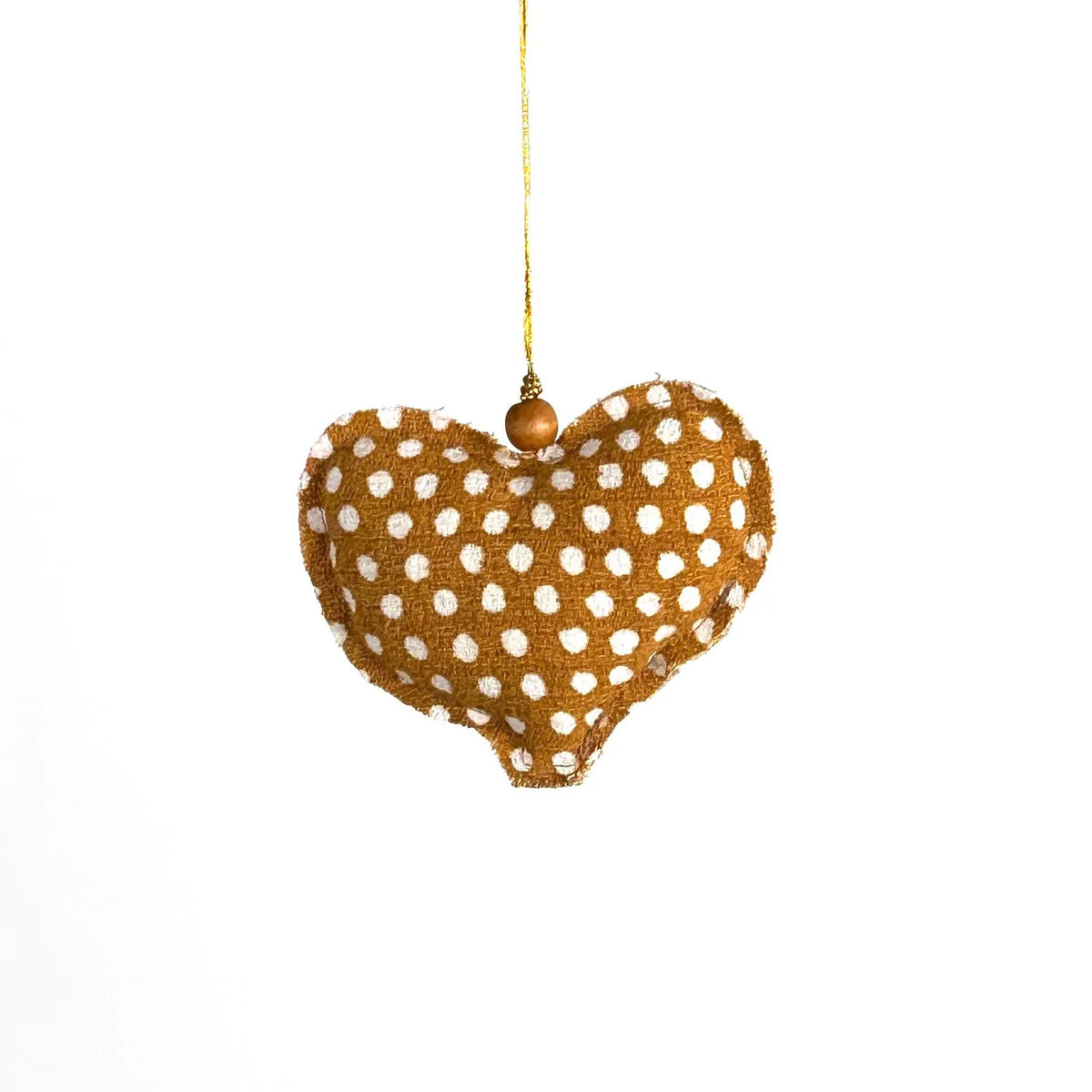 African Batik Ochre Christmas Ornaments – Set of 4