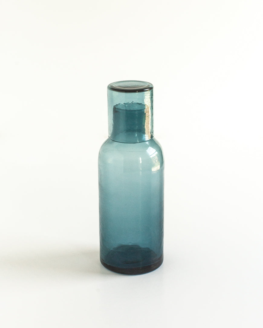 Handblown Hammered Glass Carafe