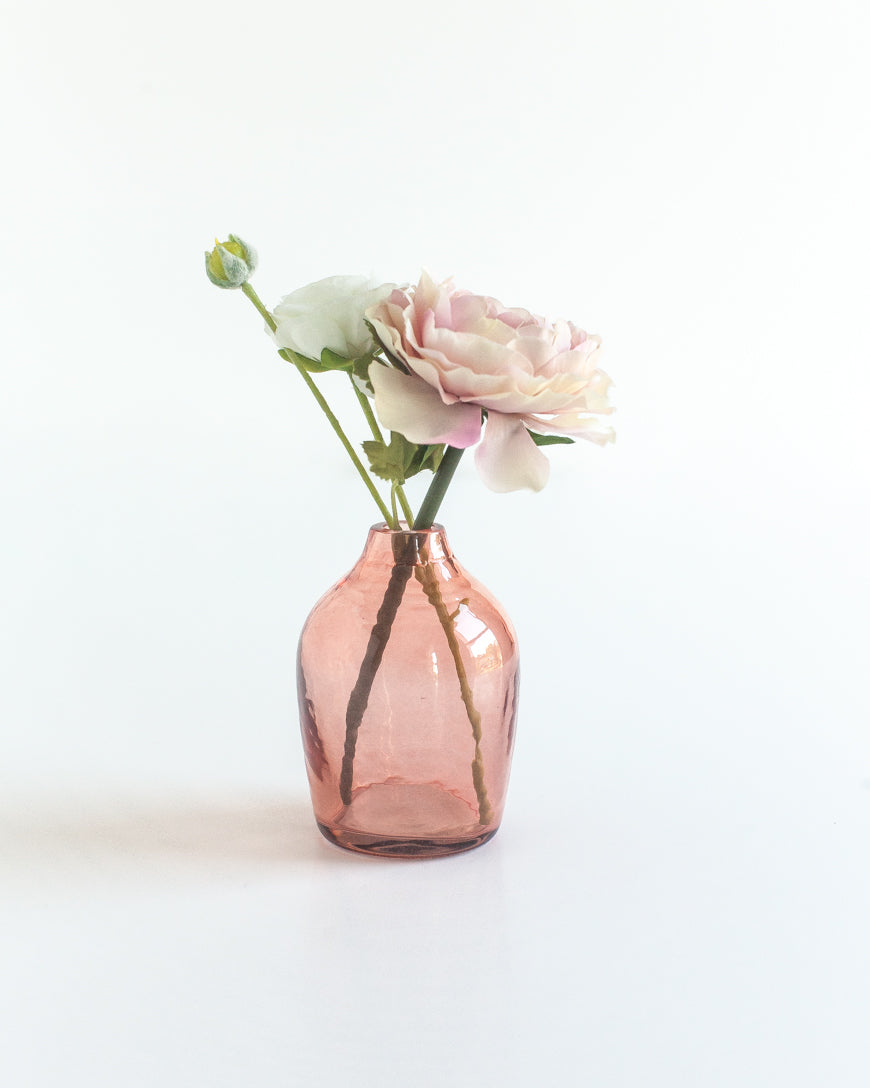 Haley Handblown Hammered Bud Vase