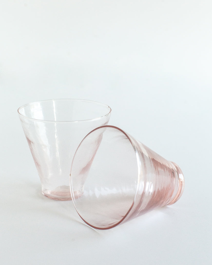 Pair of Hammered Glass Dessert Cups