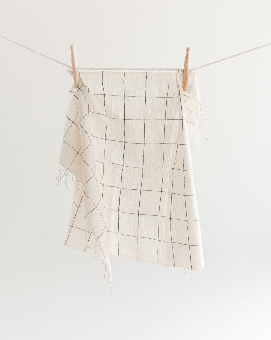 Windowpane Plaid Hand Towel