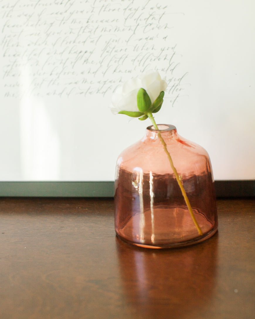 Bella Handblown Hammered Bud Vase