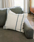 18" Ribbons Throw Pillow Cover - Navy