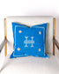 Cactus Silk Throw Pillow Cover - Blue