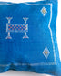 Cactus Silk Throw Pillow Cover - Blue