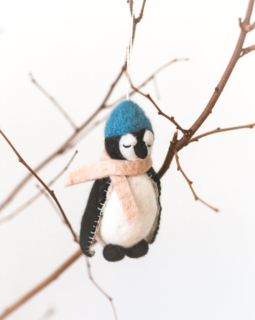 wholesale felt penguin ornament