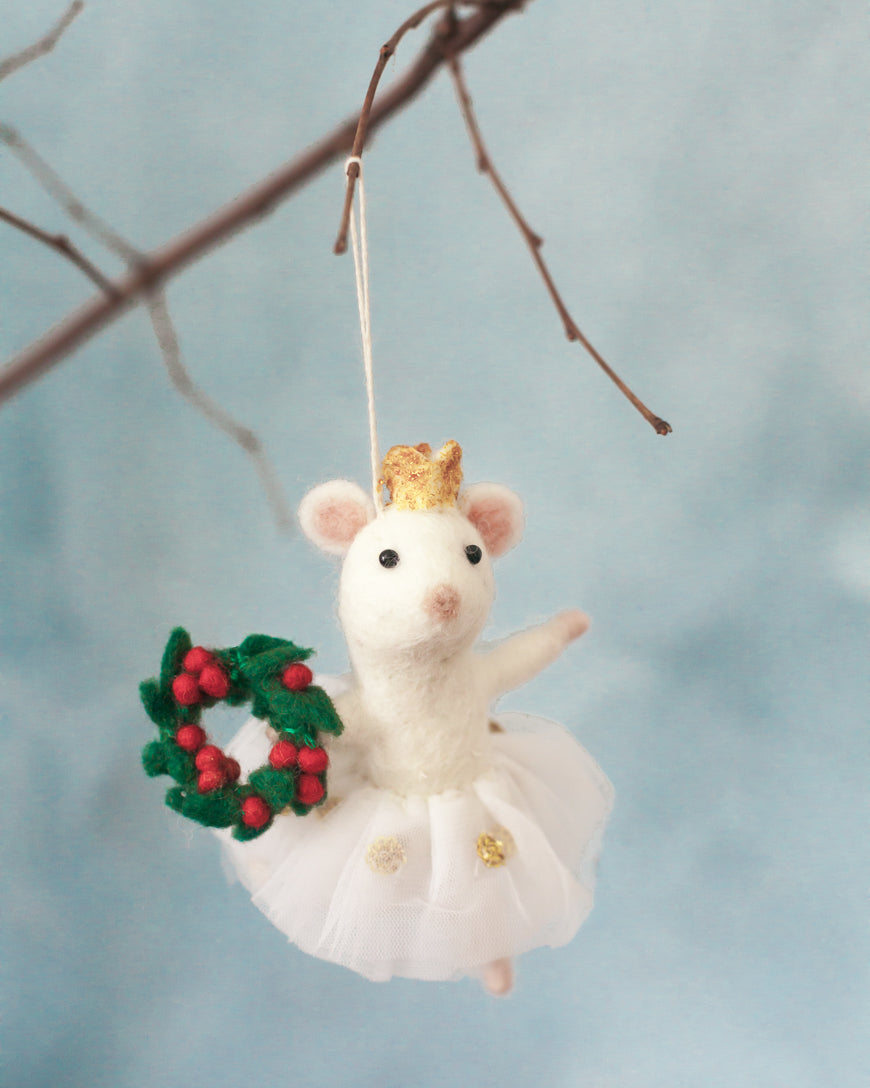 wholesale felt mouse holiday ornament