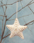 wholesale white felt star Christmas ornament