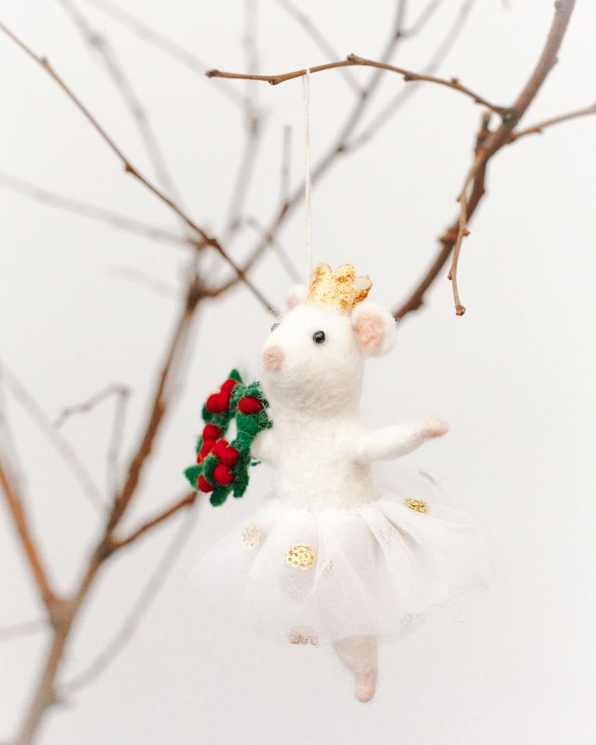 wholesale ballerina mouse Christmas ornament