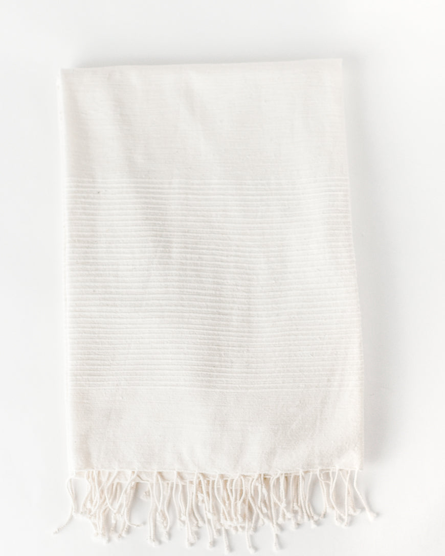 wholesale handwoven natural white blanket